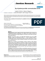 BMC Health Services Research: Digging Deeper: Quality of Patient-Provider Communication Across Hispanic Subgroups