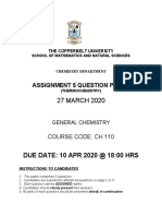 27 MARCH 2020: Assignment 5 Question Paper