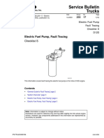 Service Bulletin Trucks: Electric Fuel Pump, Fault Tracing