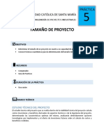 Tamaño de Proyecto: Práctica