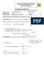 Guía Matemáticas Grado 5 Potenciación