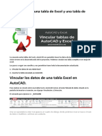 Cómo Conectar Una Tabla de Excel y Una Tabla de AutoCAD