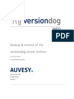 Backup & Restore of The Versiondog Server Archive: © Auvesy GMBH