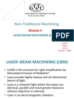 Non-Traditional Machining: Laser Beam Machining (LBM)