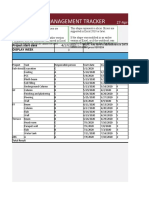 Project Management Tracker: Project Start Date Display Week