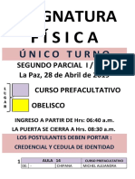 Distribucion Segundo Parcial I-2019fis