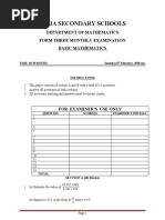 Basic Mathematics Form Iii