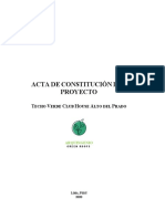 Acta de Constitución Del Proyecto PDF