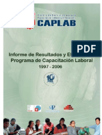 Informe de Resultados y Efectos Del Programa de Capacitación Laboral 1997-2006