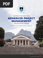 Advanced Project Management: University of Cape Town