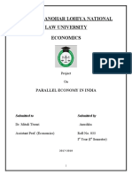 Dr. Ram Manohar Lohiya National Law University Economics: Parallel Economy in India