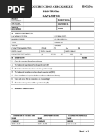 Construction Check Sheet Capacitor E-015A: Electrical