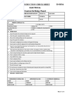 Construction Check Sheet Control & Relay Panel E-025A: Electrical