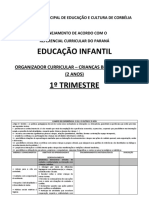 Organizador Curricular - Crianças Bem Pequenas (2 Anos) 1º Trimestre