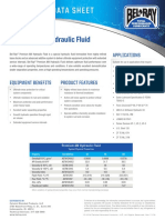 Technical Data Sheet: Premium AW Hydraulic Fluid