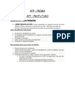 Afp - Prima Afp - Profuturo: Requisitos para Trámites