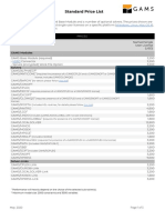 Standard Price List: Windows, Linux, Mac OS X