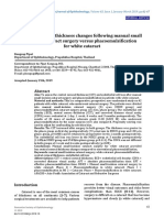 Central Corneal Thickness Changes Following Manual Small Incision Cataract Surgery Versus Phacoemulsification For White Cataract