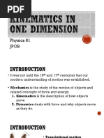 0 Vectors & 1D Kinematics