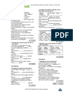 Pre-Intermediate Quick Check Test 9A: Grammar