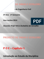 Aula 1 - PROJECTO DE OBRAS E ESTALEIRO