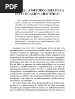 Yuni y Urbano, Qué Es La Metodología de La Investigación Científica, P. 9-22.