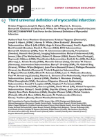 Third Universal Definition of Myocardial Infarction: Expert Consensus Document