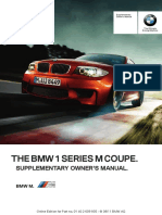 The BMW 1 Series M Coupe.: Supplementary Owner'S Manual