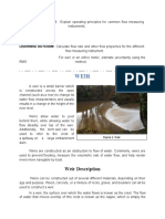 Weir Description: COURSE OUTCOME #5: Explain Operating Principles For Common Flow Measuring TOPICS: Nozzles