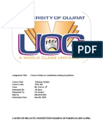 Causes of Delay in Constitution Making of Pakistan (1947 To 1956)