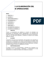 Guía para La Elaboración Del Manual de Operaciones