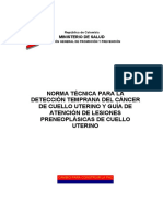 Norma Tecnica para La Deteccion Temprana Del Cancer de Cuello