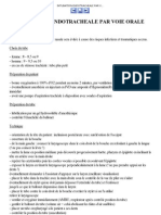 Intubation Endotracheale Par Voie Orale