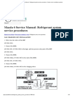 Mazda 6 Service Manual - Refrigerant System Service Procedures - Heater and Air Conditioner Systems