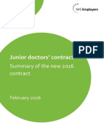 NHS Employers Summary of Junior Doctors Contract 12 Feb