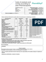 Etanol - Certificado de Análisis PDF