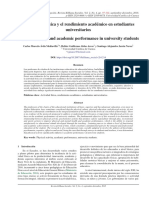 La Actividad Física y El Rendimiento Académico en Estudiantes Universitarios Physical Activity and Academic Performance in University Students