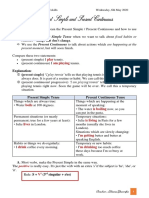 Clasa A V A 6-05-2020 - Present Simple and Continuous Review