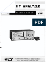 BK Model 801 Capacity Analyzer Instruction Manual