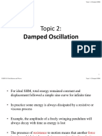 Damped Oscillation: Topic 2