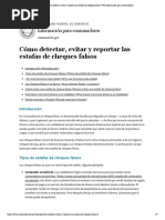 Cómo Detectar, Evitar y Reportar Las Estafas de Cheques Falsos - FTC Información para Consumidores