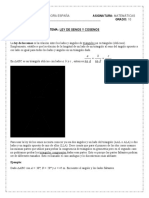 10° Ley de Senos y Cosenos. Matemáticas