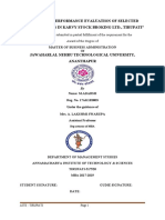 A Study On Performance Evaluation of Selected Balanced Funds in Karvy Stock Broking LTD., Tirupati