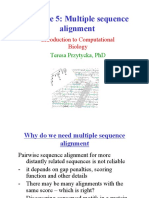 Lecture 5: Multiple Sequence Alignment: Introduction To Computational Biology