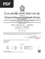 Y%S, XLD M Dka %SL Iudcjd Ckrcfha .Eiü M %H: The Gazette of The Democratic Socialist Republic of Sri Lanka