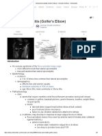 Medial Epicondylitis (Golfer's Elbow) - Shoulder & Elbow - Orthobullets