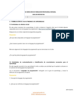 Hoja de Respuestas Guia de Aprendizaje Lenguajes de Programacion