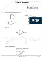 JEE MAIN 2020 Solved Papers (Crackjee - Xyz) PDF