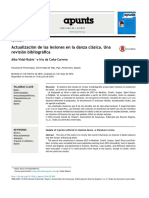 Actualizacion de Las Lesiones en La Danza Clásica. Una Revisión Bibliografica PDF