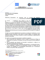 Formulario 1 - Carta de Presentacion de La Propuesta